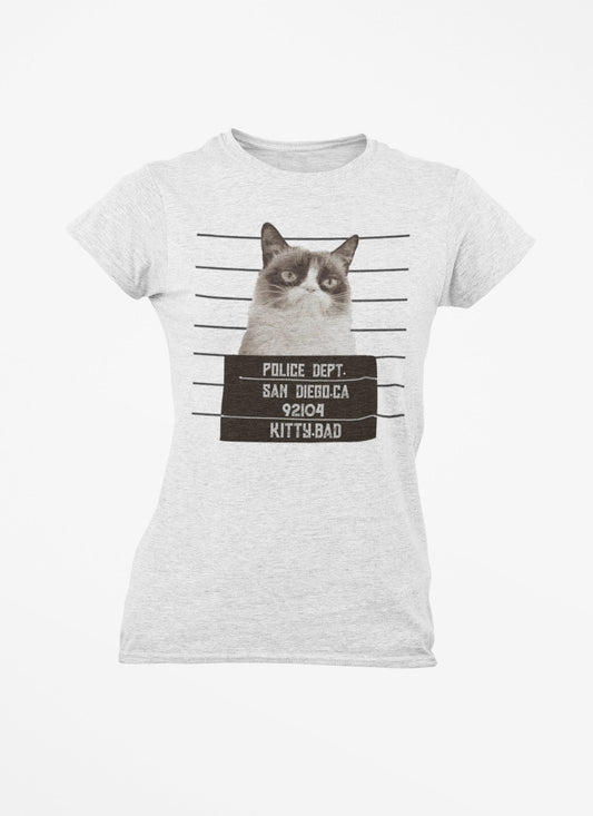 Grumpy Cat Mugshot Tshirt Funny Cat Jail