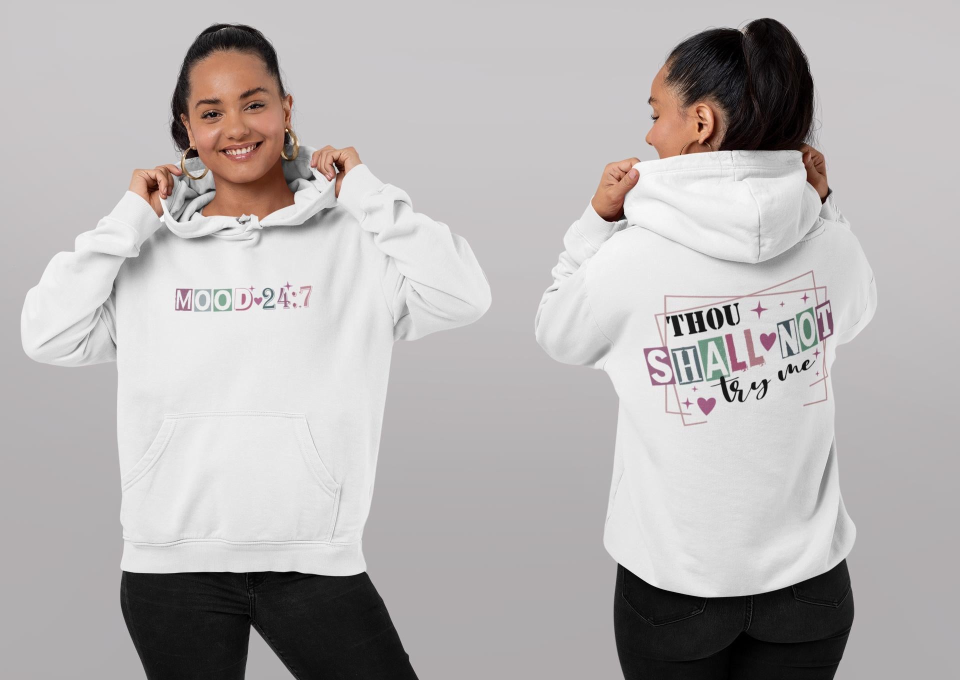 Thou shall not test me Hoodie Sarcasm Funny Gift Birthday Mothers Day