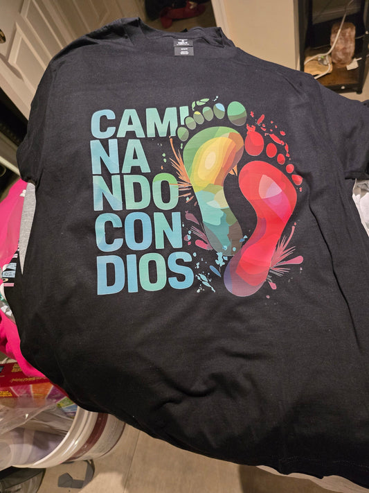 Caminandos con Dios tshirt motivational religious faith god