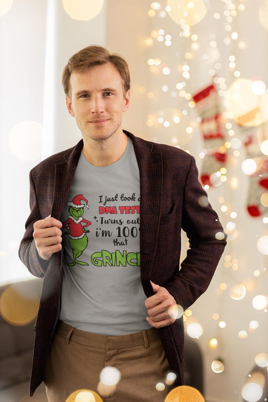 Grinchmas 100% Grinch Tshirt Christmas Gift Sarcasm Gag Gift Funny Adult Grinch