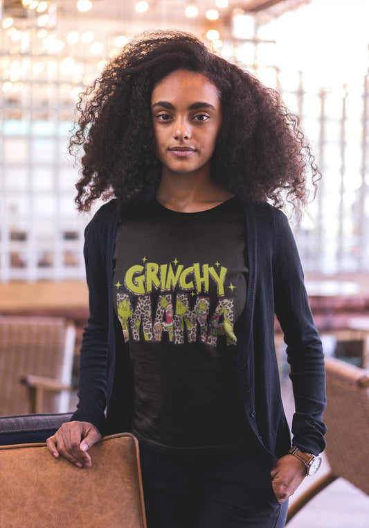 Grinchmas Grinchy Mama Tshirt Christmas Gift Sarcasm Gag Gift Funny Adult Grinch